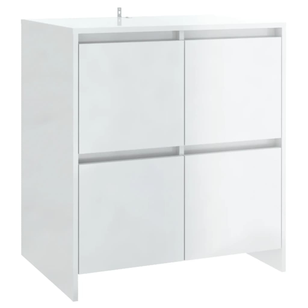 Sideboard Hochglanz-Weiß 70x41x75 cm Spanplatte