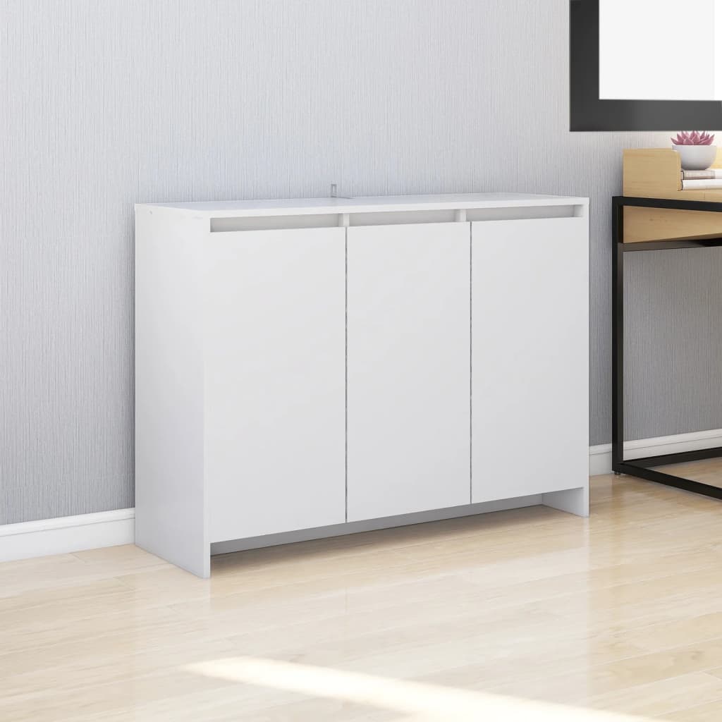 vidaXL Komoda, bia�a, 102x33x75 cm, materia� drewnopochodny