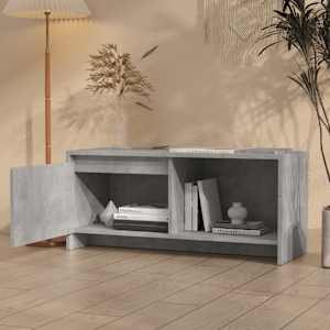 TV skříňka betonově šedá 90 x 35 x 40 cm kompozitní dřevo - obrázek 3