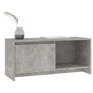 TV skříňka betonově šedá 90 x 35 x 40 cm kompozitní dřevo - obrázek 4