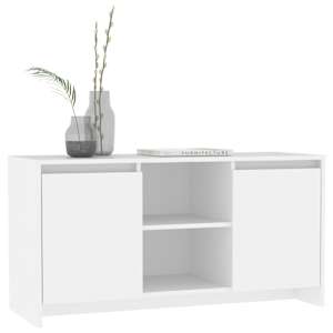 TV skříňka bílá 102 x 37,5 x 52,5 cm kompozitní dřevo - obrázek 6