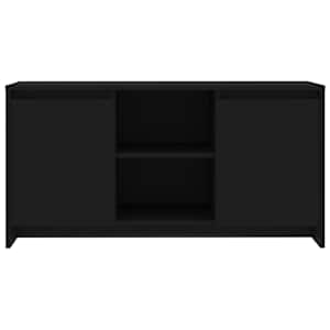 TV skříňka černá 102 x 37,5 x 52,5 cm kompozitní dřevo - obrázek 3