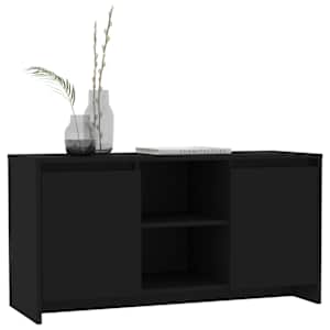 TV skříňka černá 102 x 37,5 x 52,5 cm kompozitní dřevo - obrázek 6