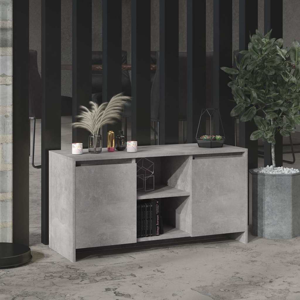 vidaXL Szafka pod TV, szaro�� betonu, 102x37,5x52,5 cm