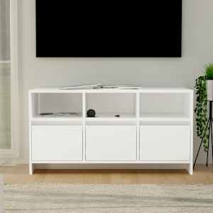 TV omarica bela 102x37,5x52,5 cm iverna plošča