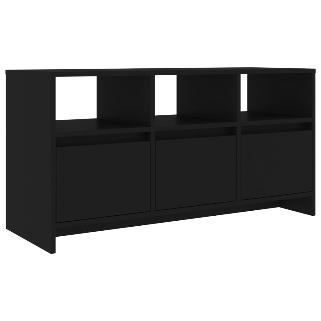Meuble TV Noir 102×37,5×52,5 cm Aggloméré | meublestv.fr 3