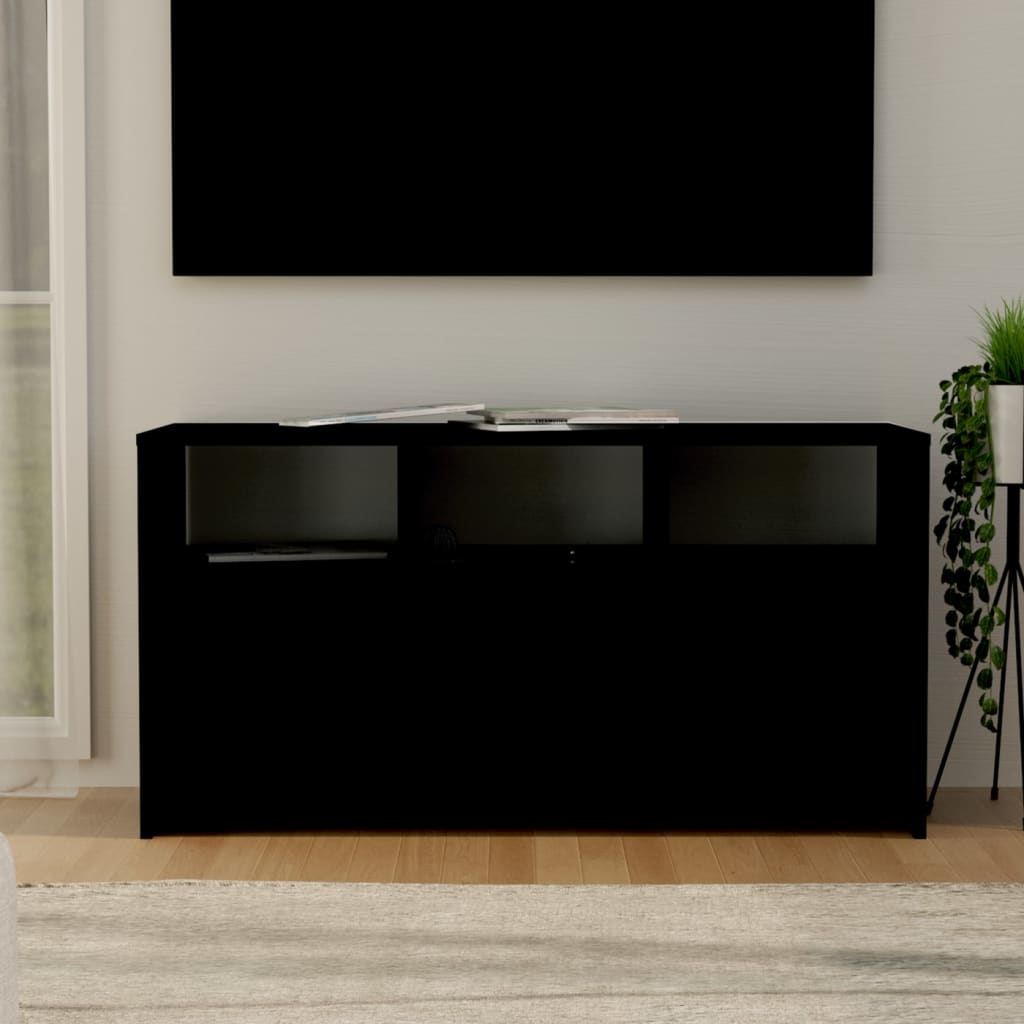 vidaXL Szafka pod TV, czarna, 102x37,5x52,5 cm, płyta wiórowa