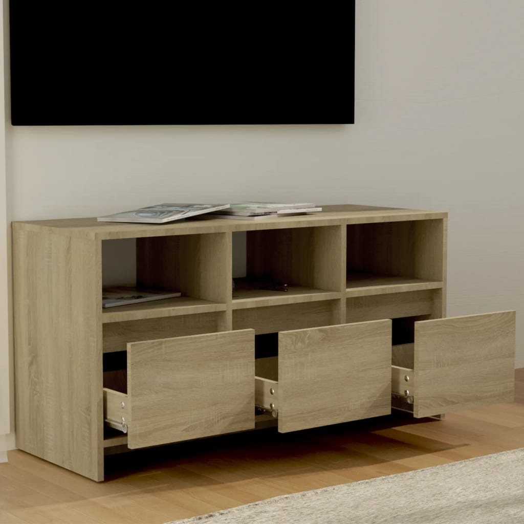 vidaXL TV Cabinet Sonoma Oak 102x37.5x52.5 cm Engineered Wood