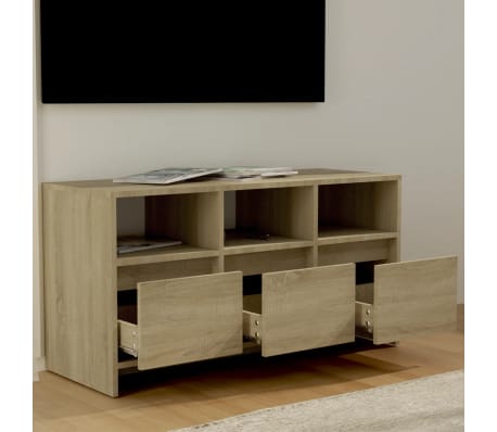 vidaXL TV Cabinet Sonoma Oak 102x37.5x52.5 cm Engineered Wood