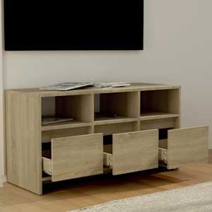 TV skříňka dub sonoma 102 x 37,5 x 52,5 cm kompozitní dřevo - obrázek 3