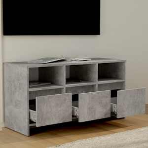 TV skříňka betonově šedá 102 x 37,5 x 52,5 cm kompozitní dřevo - obrázek 3