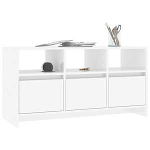 TV skříňka bílá s vysokým leskem 102x37,5x52,5 cm dřevotříska - obrázek 4