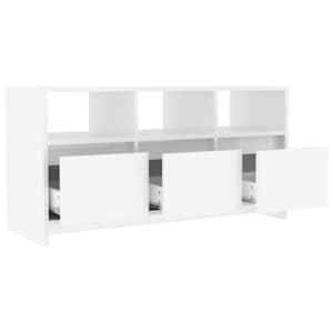 TV skříňka bílá s vysokým leskem 102x37,5x52,5 cm dřevotříska - obrázek 5
