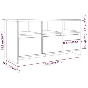 TV skříňka bílá s vysokým leskem 102x37,5x52,5 cm dřevotříska - obrázek 8