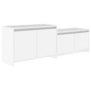 TV skříňka bílá 146,5 x 35 x 50 cm kompozitní dřevo - obrázek 2