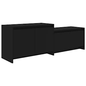 TV skříňka černá 146,5 x 35 x 50 cm kompozitní dřevo - obrázek 2