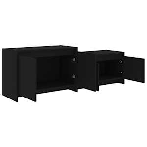 TV skříňka černá 146,5 x 35 x 50 cm kompozitní dřevo - obrázek 8