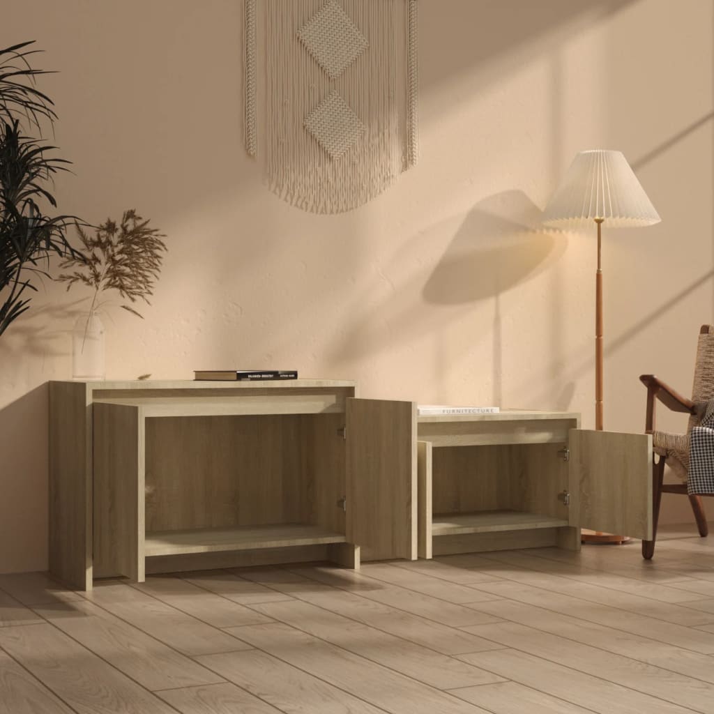 

vidaXL Tv-meubel 146,5x35x50 cm spaanplaat sonoma eikenkleurig