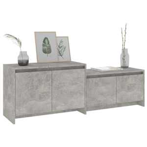 TV skříňka betonově šedá 146,5 x 35 x 50 cm kompozitní dřevo - obrázek 4