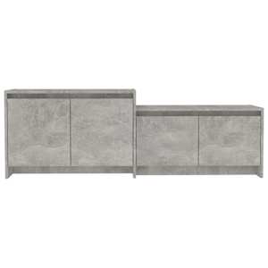 TV skříňka betonově šedá 146,5 x 35 x 50 cm kompozitní dřevo - obrázek 6