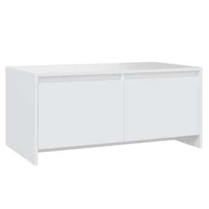 vidaXL kohvilaud, valge, 90x50x41,5 cm, tehispuit