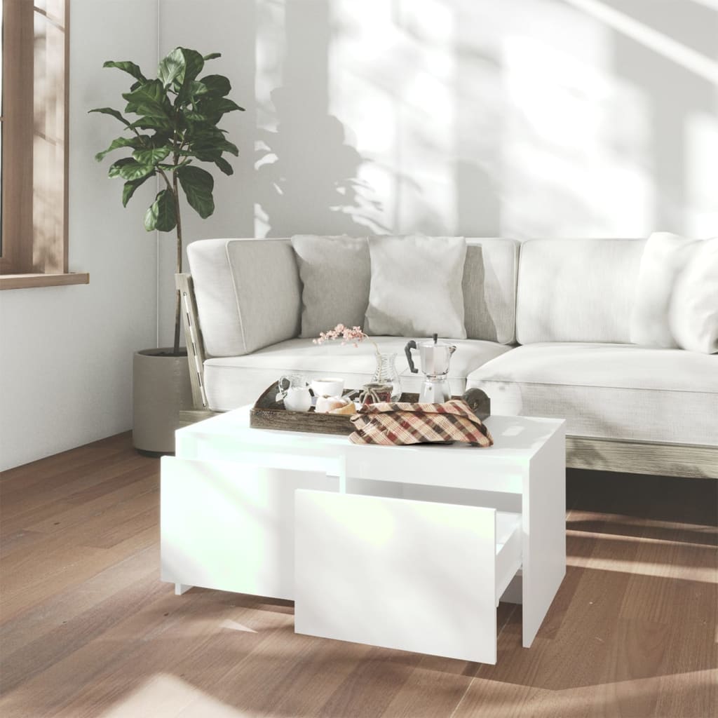 

vidaXL Salontafel 90x50x41,5 cm bewerkt hout wit
