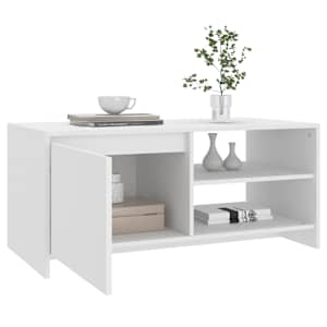 Konferenční stolek bílý 102 x 50 x 45 cm kompozitní dřevo - obrázek 4