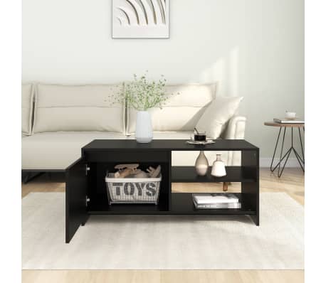 vidaXL Salongbord svart 102x50x45 cm konstruert tre