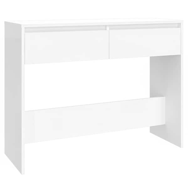 vidaXL konsoollaud, valge, 100x35x76,5 cm, tehispuit