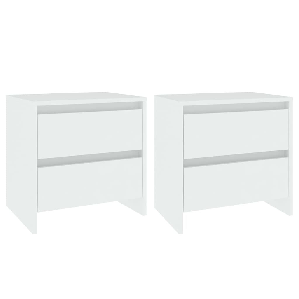 vidaXL NoÄŤnĂ­ stolky 2 ks bĂ­lĂ© 45 x 34,5 x 44,5 cm kompozitnĂ­ dĹ™evo