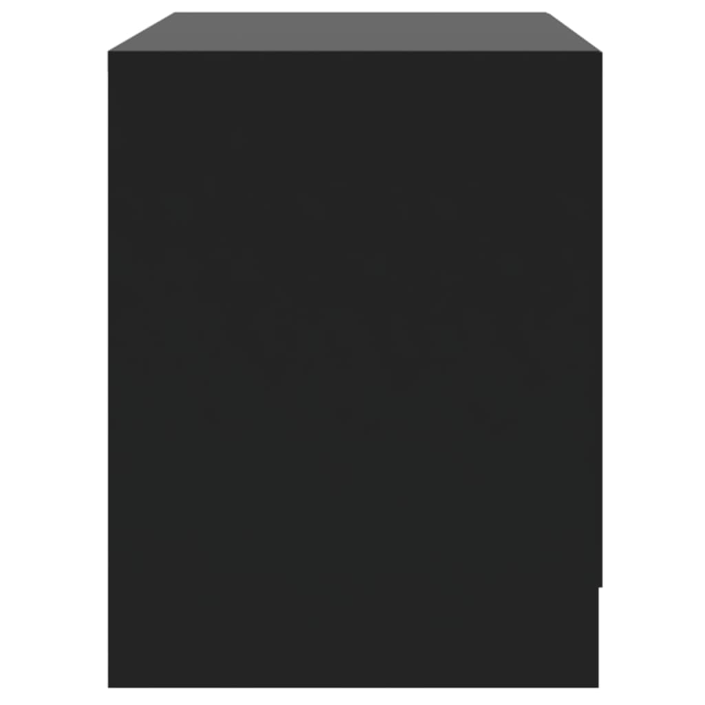 naktsskapītis, 45x34,5x44,5 cm, melns, skaidu plāksne | Stepinfit.lv