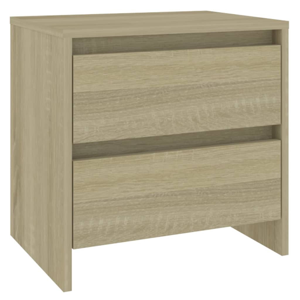 vidaXL 2 db sonoma tölgy szerelt fa éjjeliszekrény 45x34,5x44,5 cm