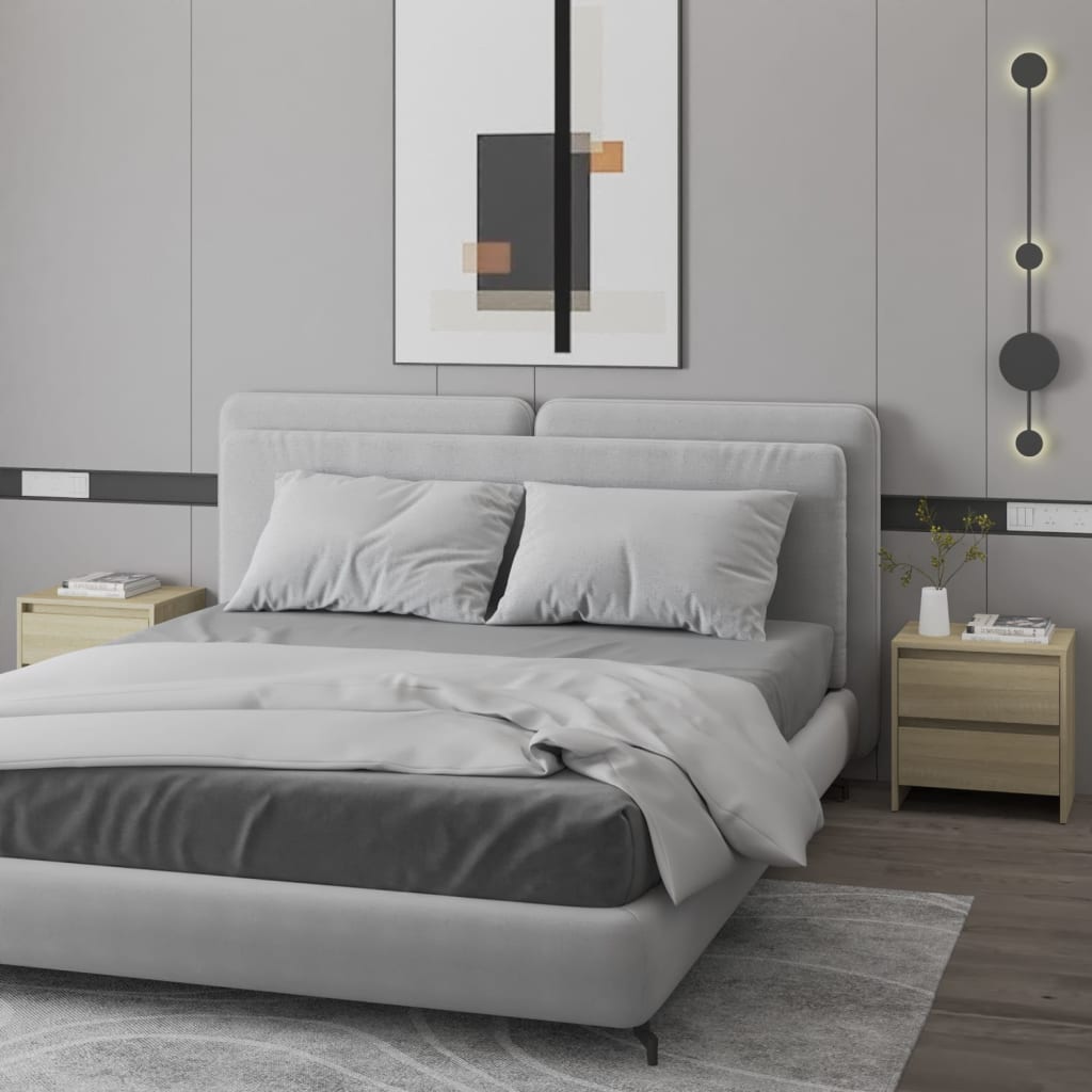 vidaXL Szafki nocne, 2 szt., d�b sonoma, 45x34,5x44,5 cm