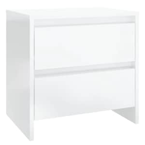 vidaXL Tables de chevet 2 pcs blanc brillant 45x34,5x44,5 cm