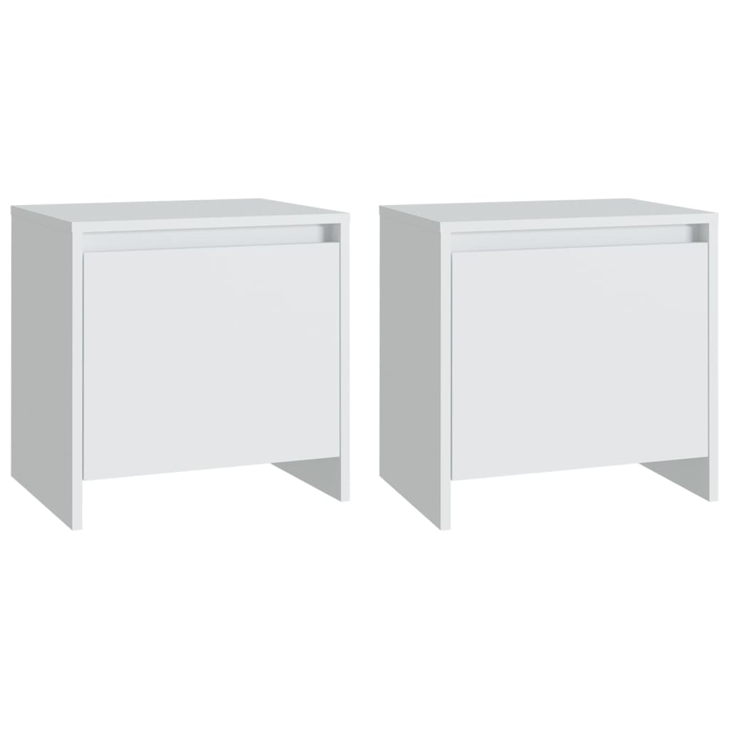vidaXL NoÄŤnĂ­ stolky 2 ks bĂ­lĂ© 45 x 34 x 44,5 cm kompozitnĂ­ dĹ™evo