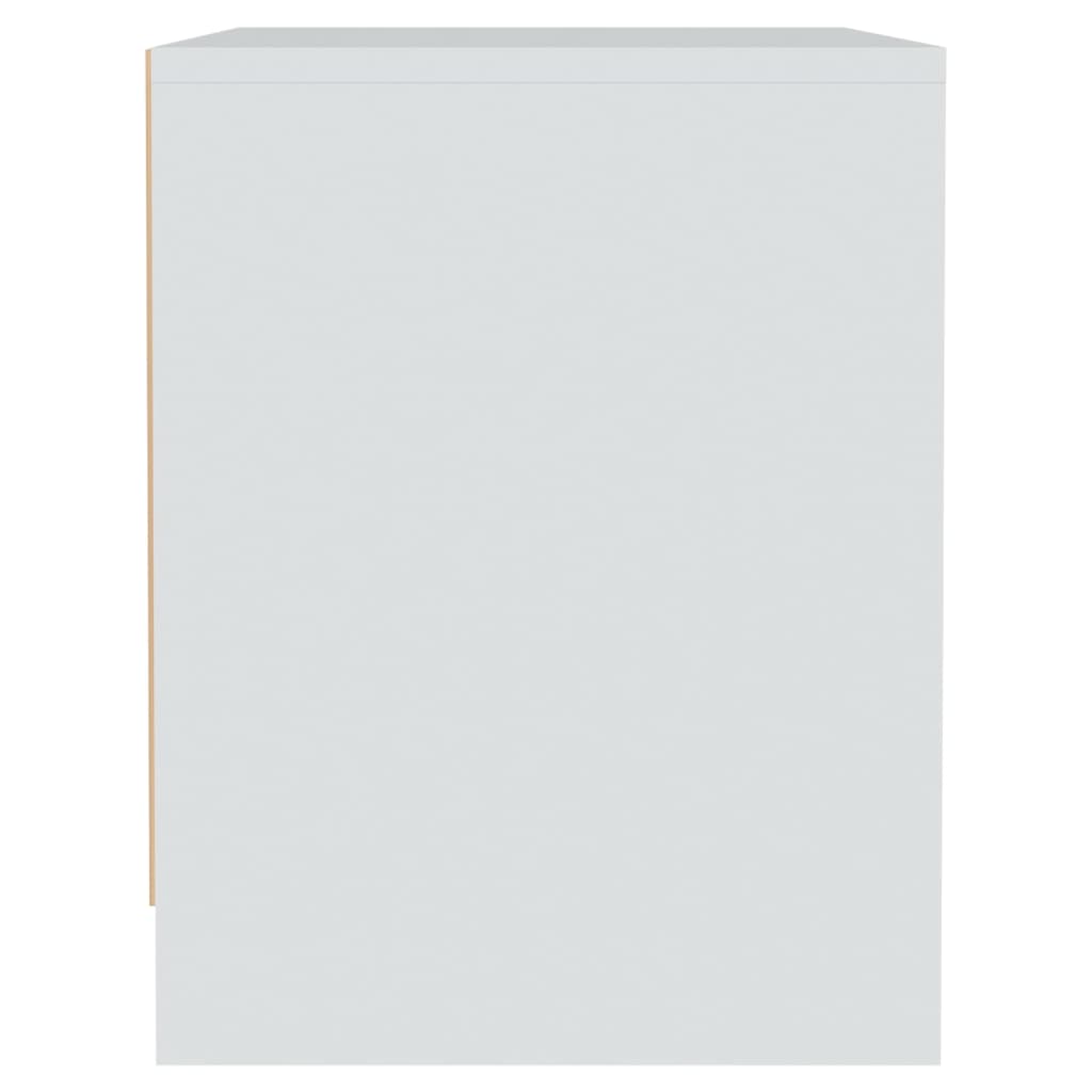 Nachttische 2 Stk. Weiß 45x34x44,5 cm Spanplatte