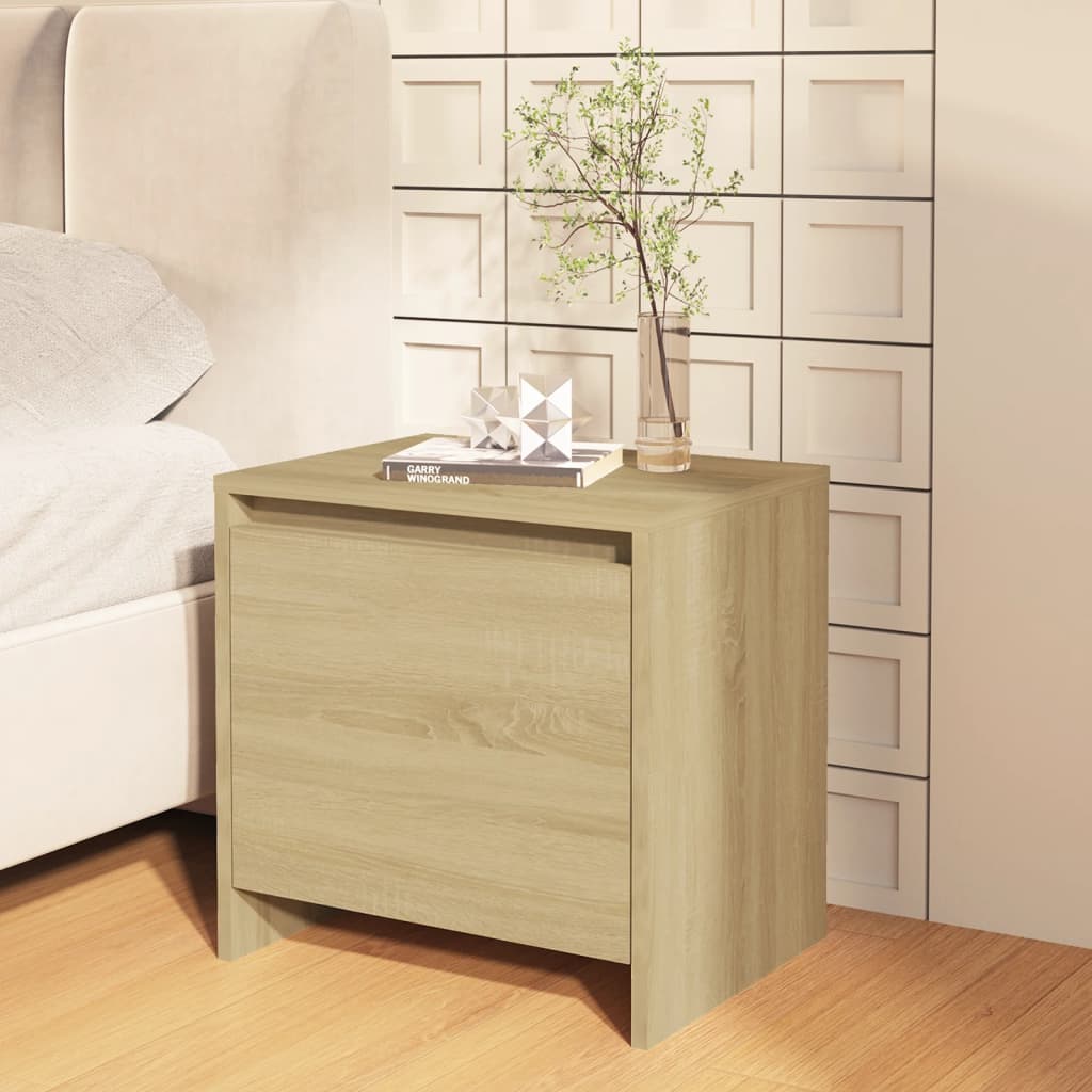 vidaXL Szafka nocna, db sonoma, 45x34x44,5 cm materia drewnopochodny