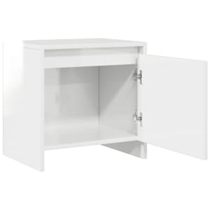 Noční stolky 2 ks bílé vysoký lesk 45x34x44,5 cm dřevotříska - obrázek 6
