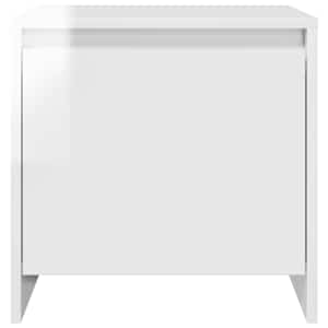 Noční stolky 2 ks bílé vysoký lesk 45x34x44,5 cm dřevotříska - obrázek 7