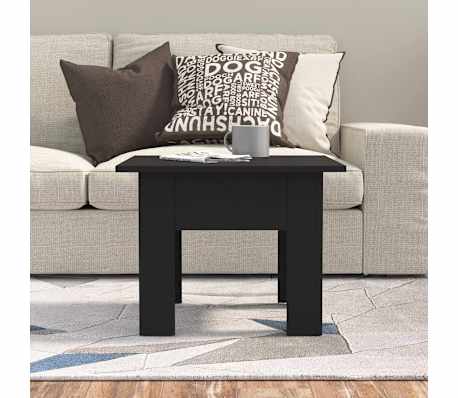 vidaXL Salongbord h&oslash;yglans svart 55x55x42 cm konstruert tre