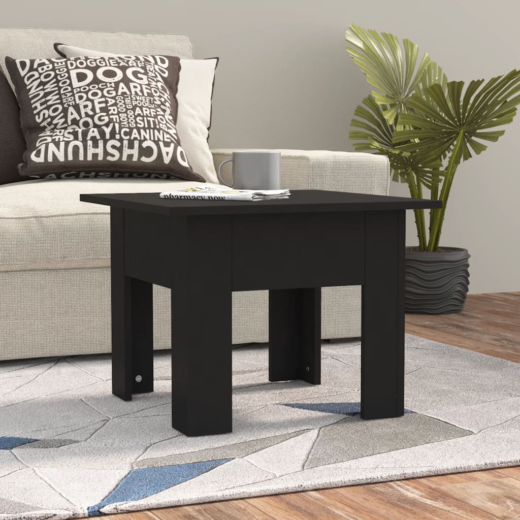 Petrashop  Konferenční stolek černý 55 x 55 x 42 cm dřevotříska