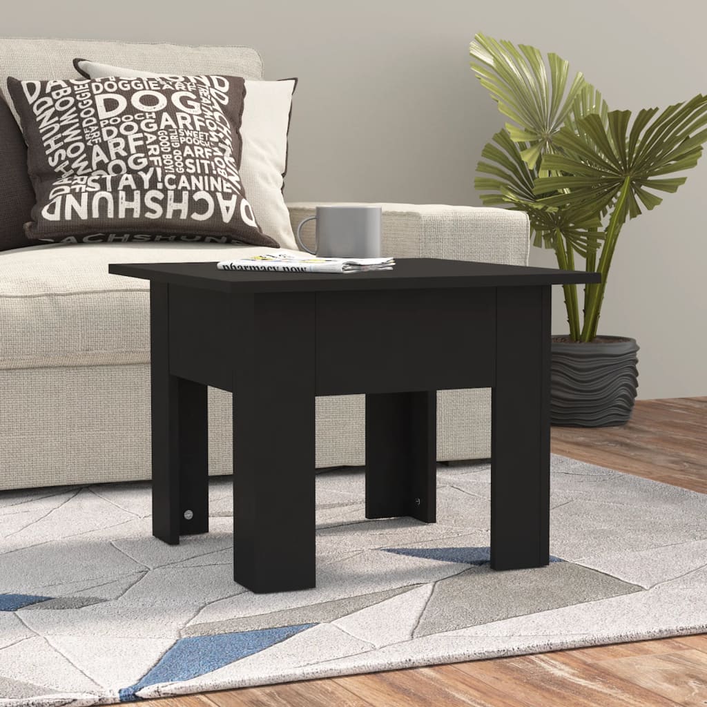 vidaXL Couchtisch Schwarz 55x55x42 cm Holzwerkstoff