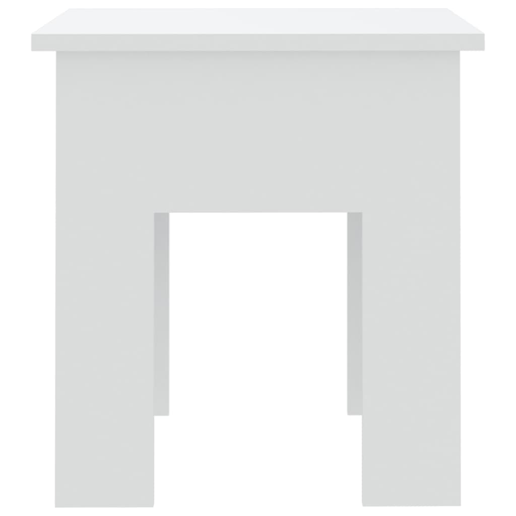 Fehér forgácslap dohányzóasztal 40 x 40 x 42 cm 
