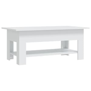 vidaXL kohvilaud, valge, 102 x 55 x 42 cm, puitlaastplaat