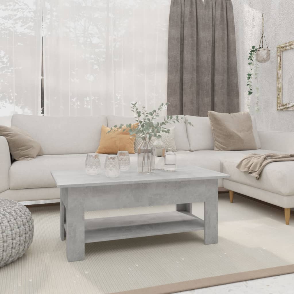 vidaXL sofabord 102x55x42 cm spånplade betongrå
