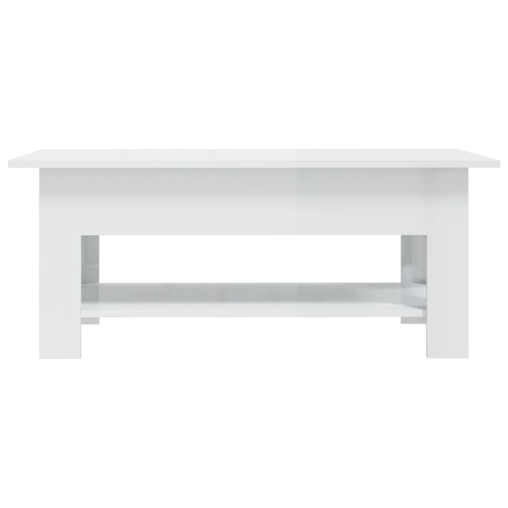 

vidaXL Salontafel 102x55x42 cm spaanplaat hoogglans wit