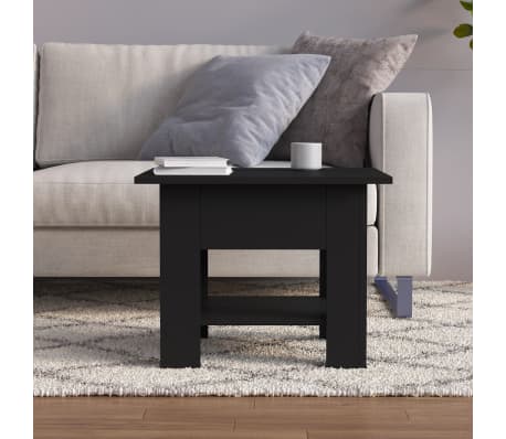 vidaXL Salongbord h&oslash;yglans svart 55x55x42 cm konstruert tre