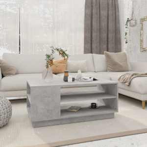 Konferenční stolek betonově šedý 102 x 55 x 43 cm dřevotříska - obrázek 1