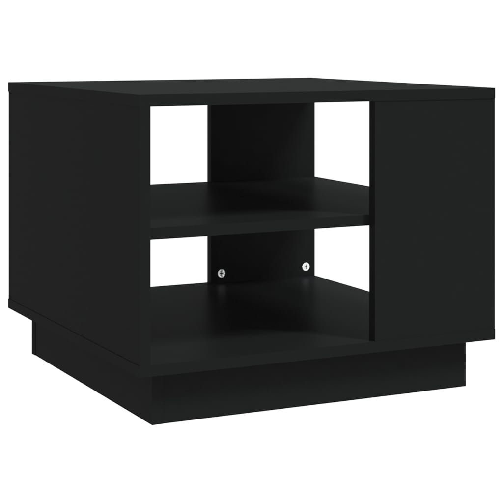 Image of vidaXL Coffee Table Black 55x55x43 cm Engineered Wood