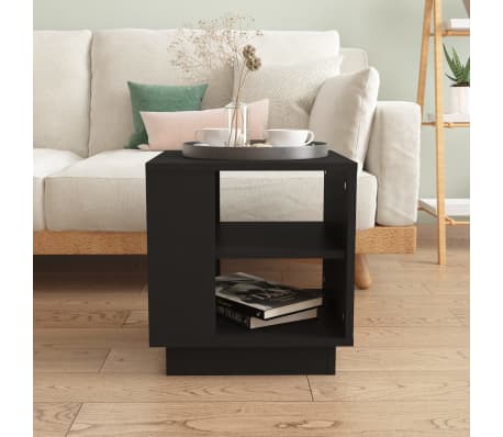 vidaXL Salontafel 40x40x43 cm bewerkt hout zwart